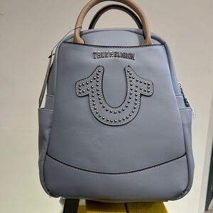 True Religion baby blue backpack